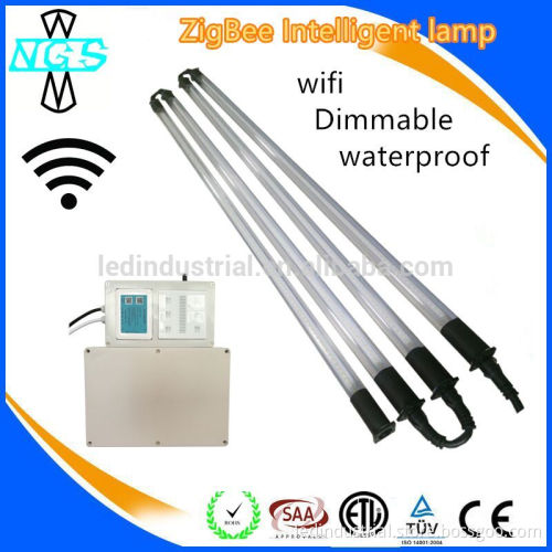 CE SAA RoHs approval dimmable battery operated led lights with remote smart wifi bluetooth control led waterproof tube light